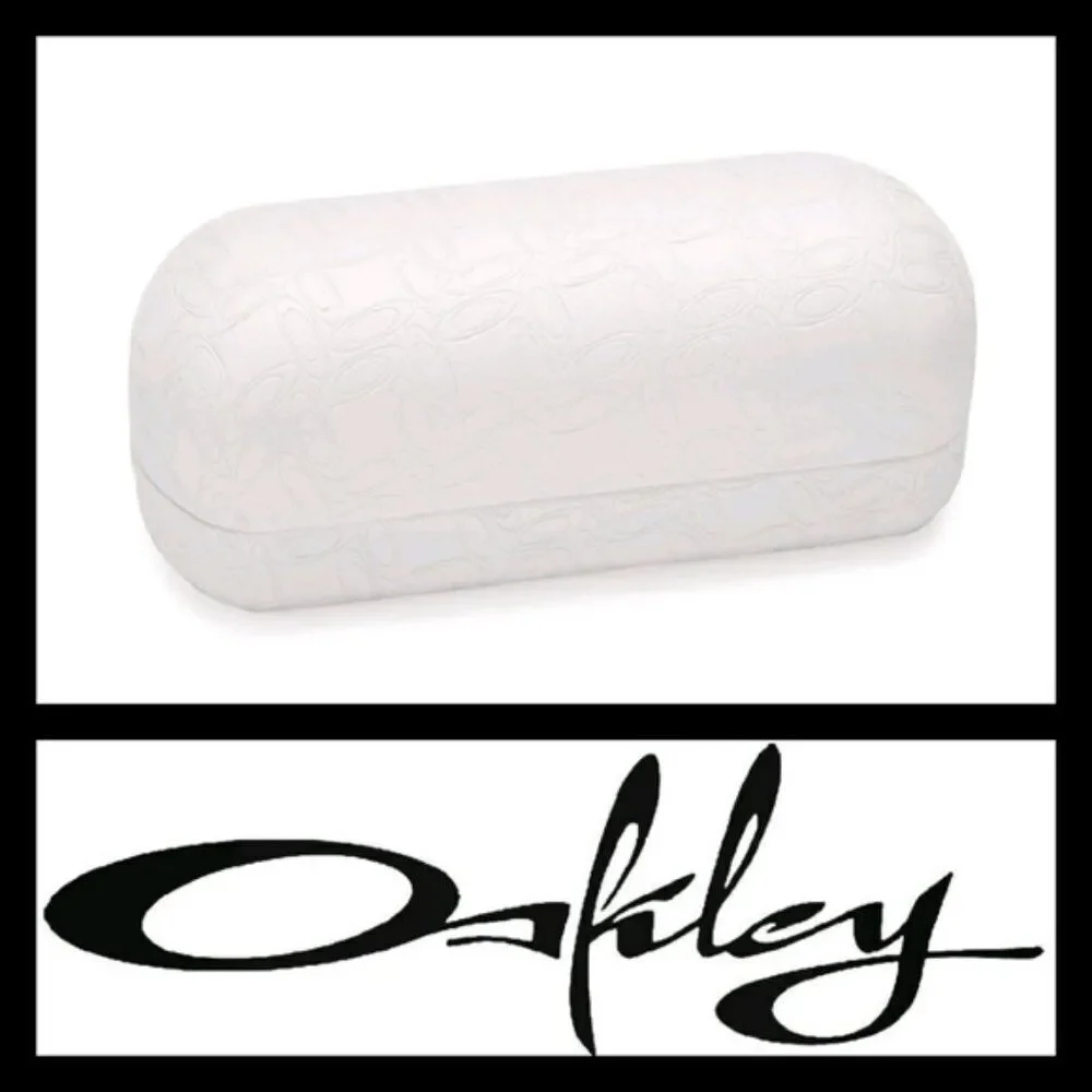 Oakley Clamshell Sunglasses Hard Holder/Case White w/Textured 